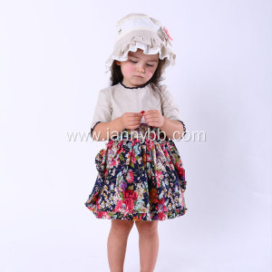 Short Sleeve Floral Dress for Girl 2-10 Year